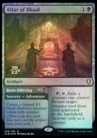 Altar of Bhaal // Bone Offering [Commander Legends: Battle for Baldur's Gate Prerelease Promos] | Galactic Gamez
