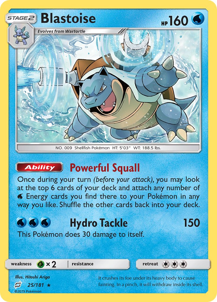 Blastoise (25/181) (Theme Deck Exclusive) [Sun & Moon: Team Up] | Galactic Gamez