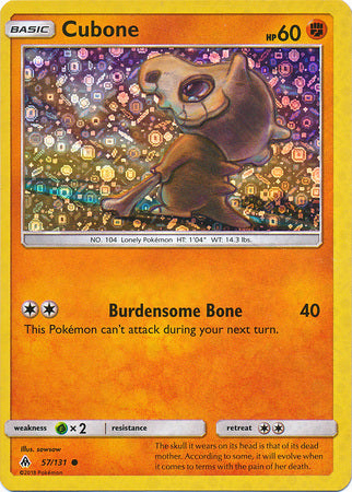 Cubone (57/131) (General Mills Promo) [Sun & Moon: Forbidden Light] | Galactic Gamez