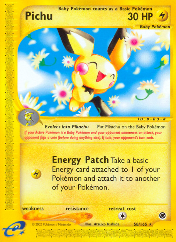 Pichu (58/165) [Expedition: Base Set] | Galactic Gamez