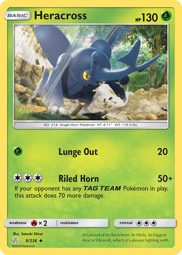 Heracross (9/236) [Sun & Moon: Cosmic Eclipse] | Galactic Gamez