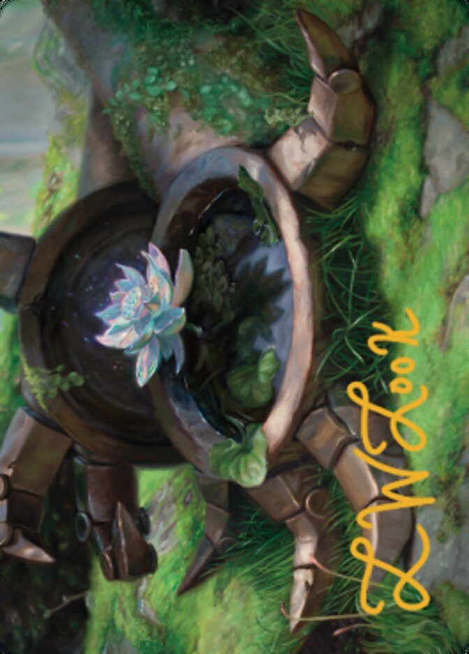 Timeless Lotus Art Card (Gold-Stamped Signature) [Dominaria United Art Series] | Galactic Gamez