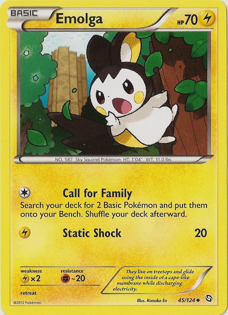 Emolga (45/124) [Black & White: Dragons Exalted] | Galactic Gamez