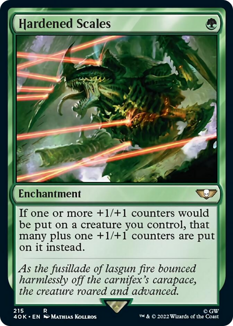 Hardened Scales (Surge Foil) [Universes Beyond: Warhammer 40,000] | Galactic Gamez