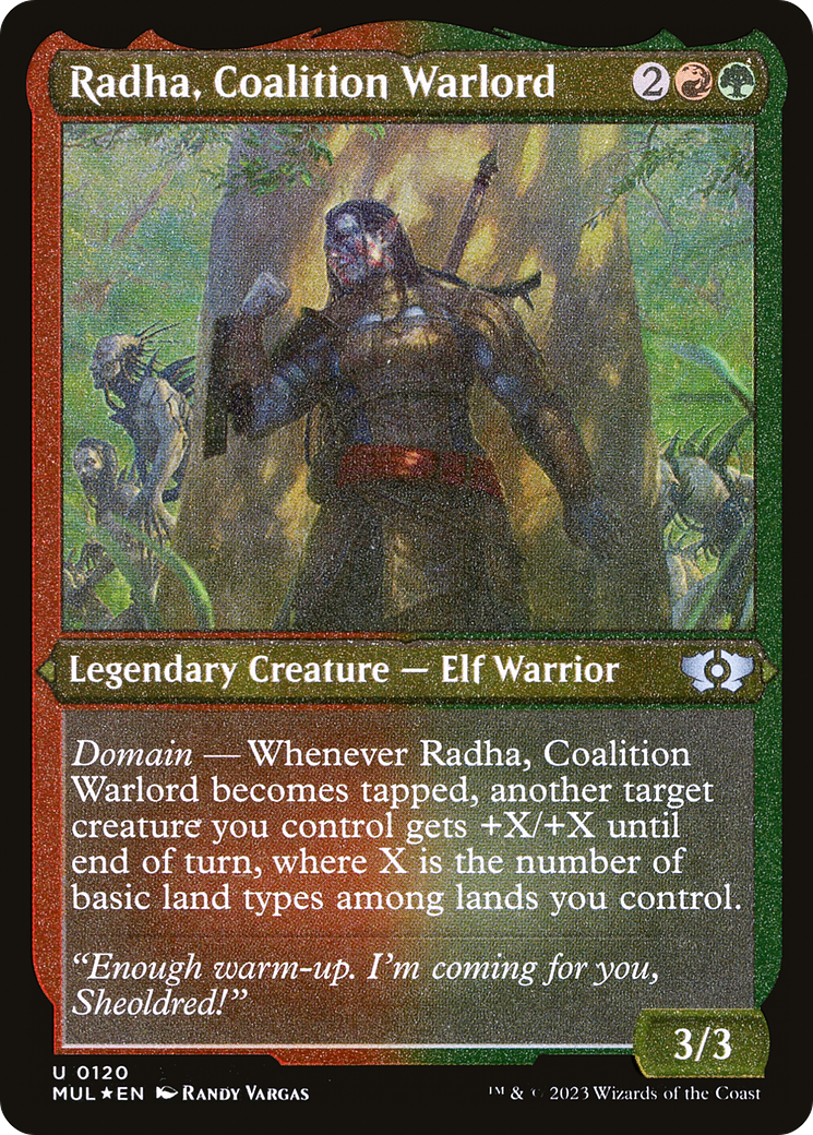 Radha, Coalition Warlord (Foil Etched) [Multiverse Legends] | Galactic Gamez