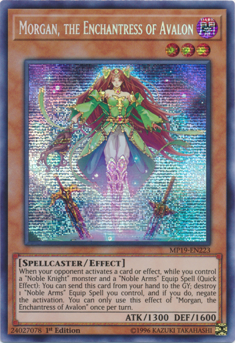 Morgan, the Enchantress of Avalon [MP19-EN223] Prismatic Secret Rare | Galactic Gamez