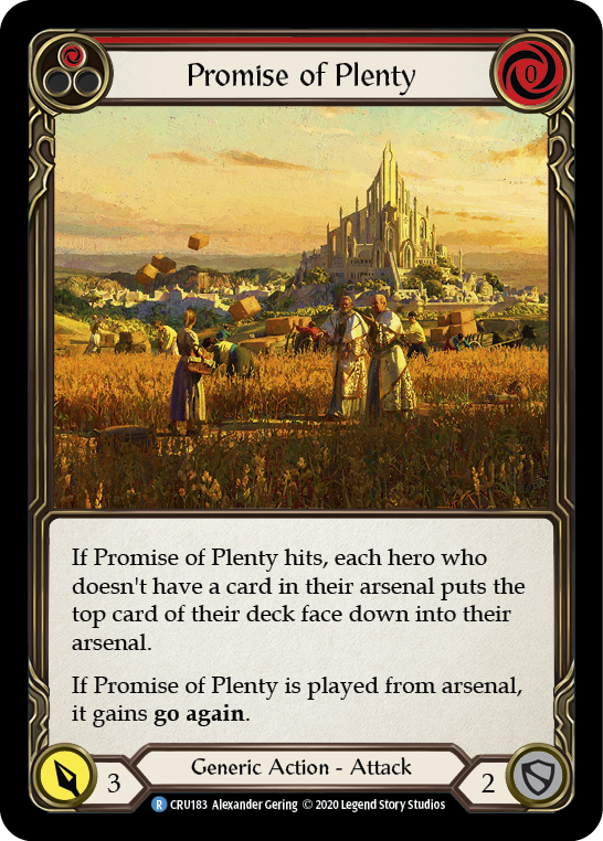 Promise of Plenty (Red) [CRU183] 1st Edition Rainbow Foil | Galactic Gamez