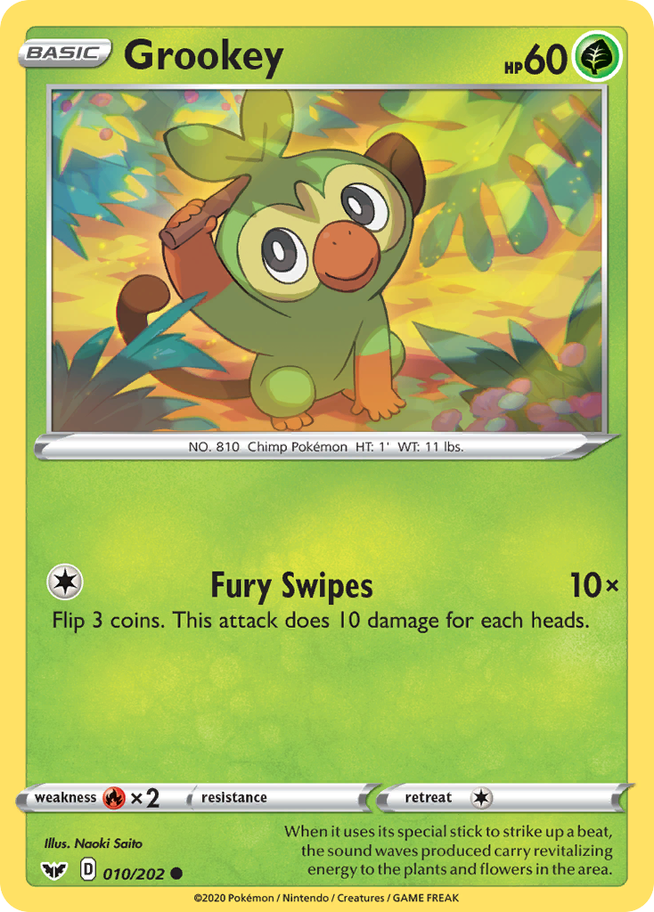 Grookey (010/202) [Sword & Shield: Base Set] | Galactic Gamez