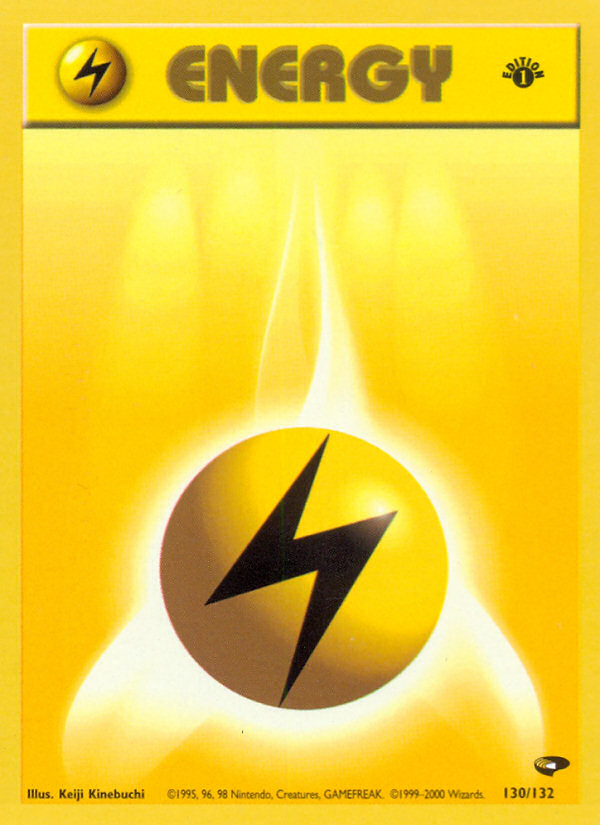 Lightning Energy (130/132) [Gym Challenge 1st Edition] | Galactic Gamez