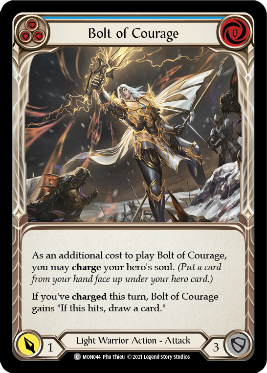 Bolt of Courage (Blue) [MON044] 1st Edition Normal | Galactic Gamez