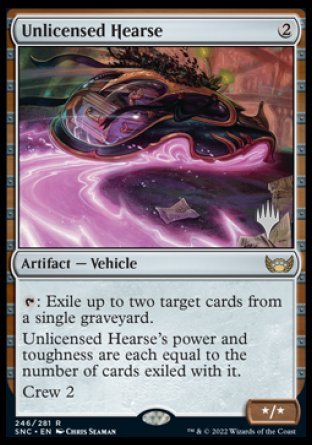 Unlicensed Hearse (Promo Pack) [Streets of New Capenna Promos] | Galactic Gamez