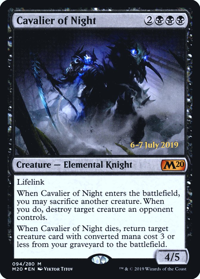 Cavalier of Night  [Core Set 2020 Prerelease Promos] | Galactic Gamez