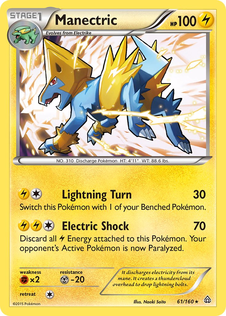 Manectric (61/160) (Theme Deck Exclusive) [XY: Primal Clash] | Galactic Gamez