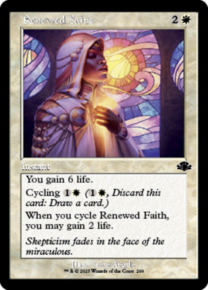 Renewed Faith (Retro) [Dominaria Remastered] | Galactic Gamez