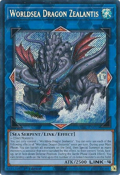 Worldsea Dragon Zealantis [DABL-EN050] Secret Rare | Galactic Gamez