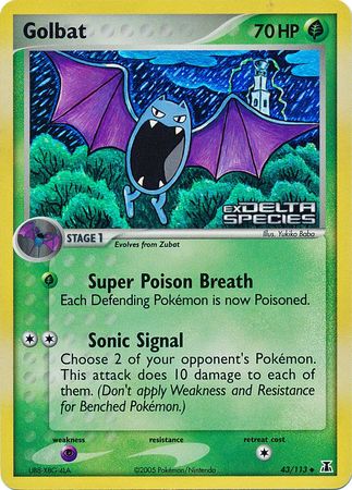 Golbat (43/113) (Stamped) [EX: Delta Species] | Galactic Gamez