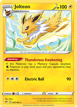 Jolteon (047/185) [Sword & Shield: Vivid Voltage] | Galactic Gamez