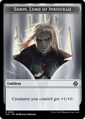 Emblem - Sorin, Lord of Innistrad // Vampire (0004) Double-Sided Token [The Lost Caverns of Ixalan Commander Tokens] | Galactic Gamez