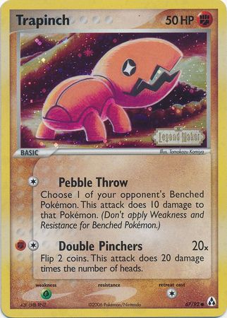 Trapinch (67/92) (Stamped) [EX: Legend Maker] | Galactic Gamez