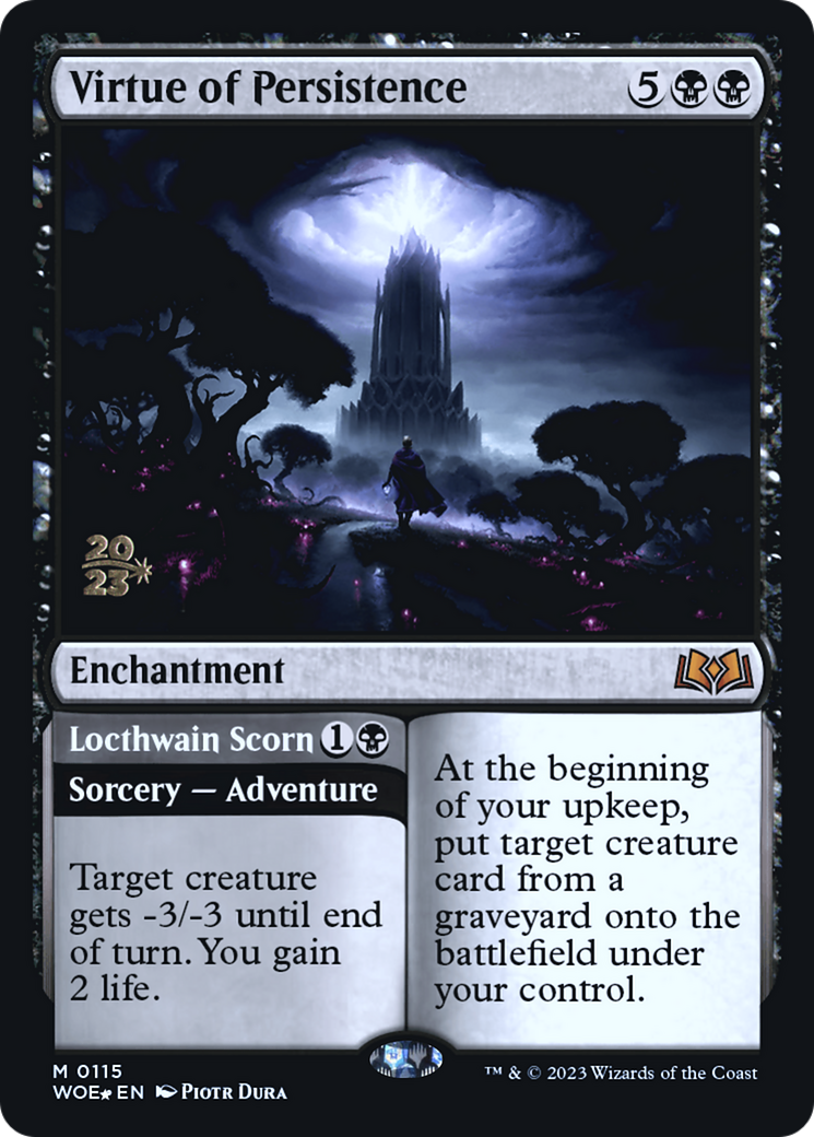 Virtue of Persistence // Locthwain Scorn [Wilds of Eldraine Prerelease Promos] | Galactic Gamez