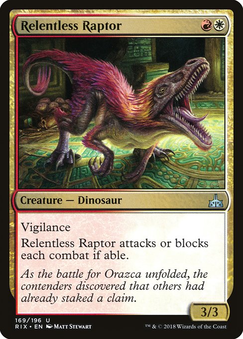 Relentless Raptor [Rivals of Ixalan] | Galactic Gamez