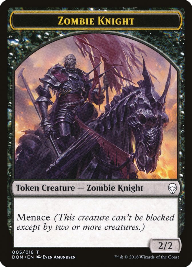 Zombie Knight [Dominaria Tokens] | Galactic Gamez