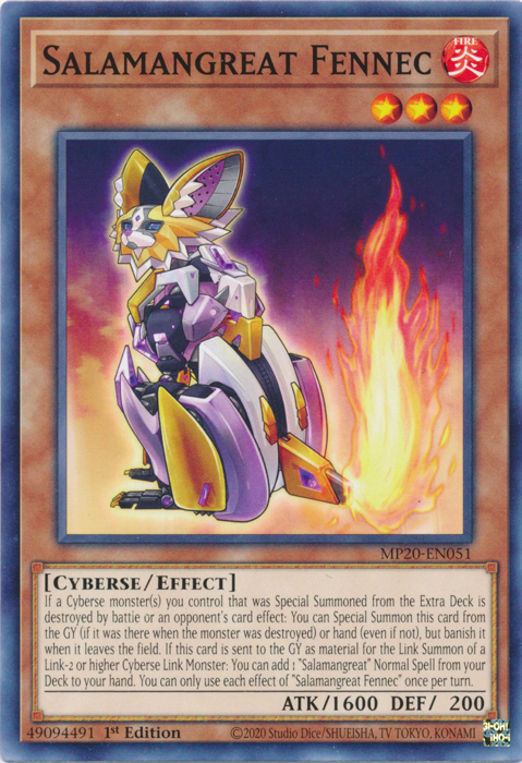 Salamangreat Fennec [MP20-EN051] Common | Galactic Gamez