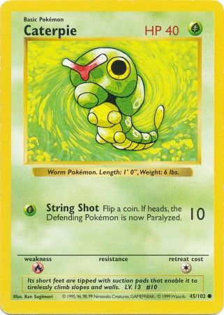 Caterpie (45/102) [Base Set Shadowless Unlimited] | Galactic Gamez