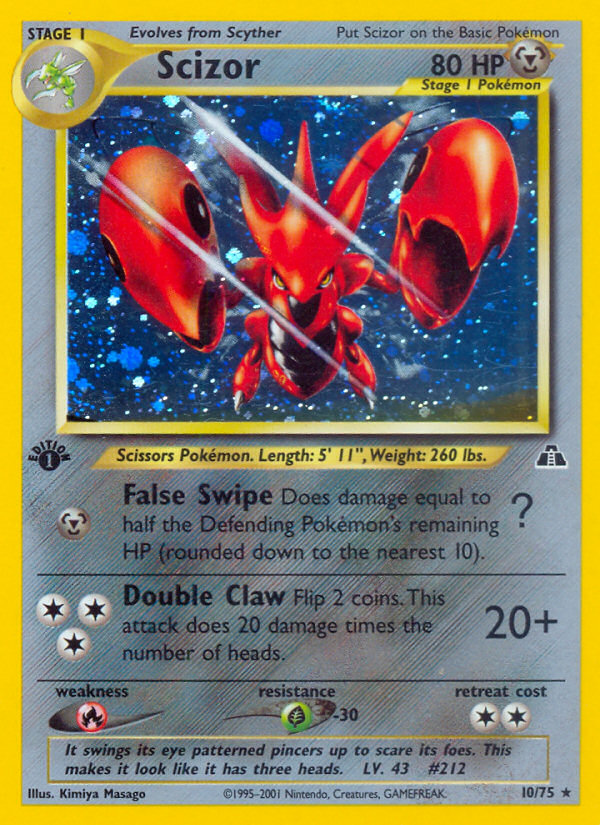 Scizor (10/75) [Neo Discovery 1st Edition] | Galactic Gamez