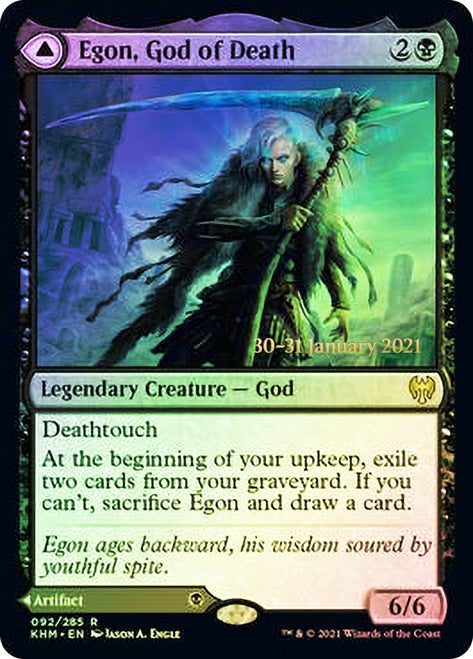 Egon, God of Death // Throne of Death  [Kaldheim Prerelease Promos] | Galactic Gamez