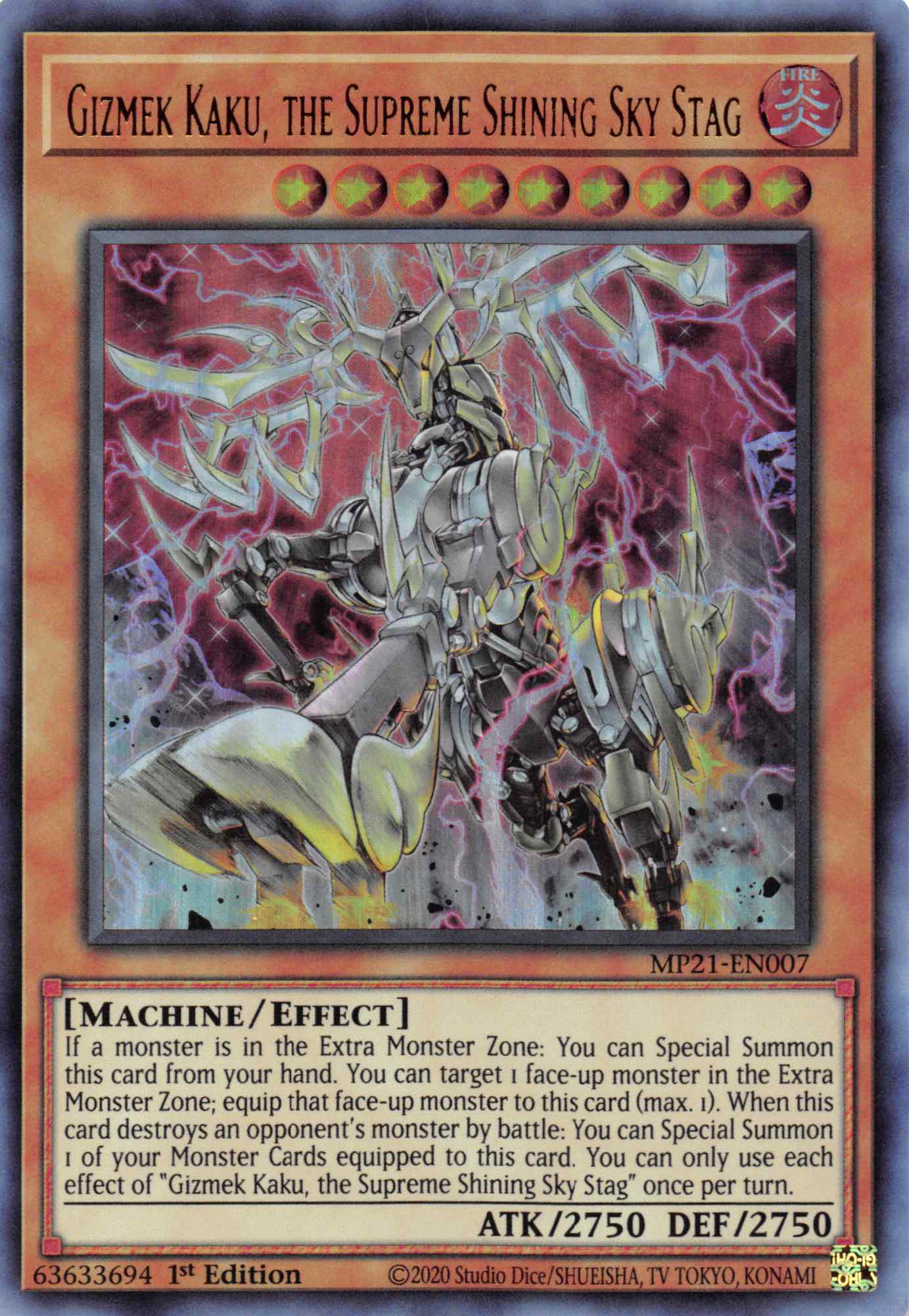 Gizmek Kaku, the Supreme Shining Sky Stag [MP21-EN007] Ultra Rare | Galactic Gamez