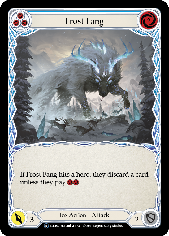 Frost Fang (Blue) [U-ELE150] Unlimited Rainbow Foil | Galactic Gamez