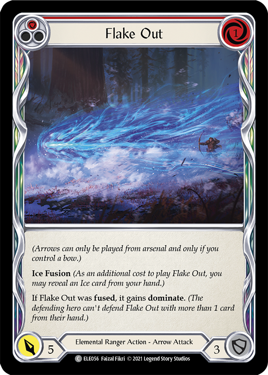 Flake Out (Red) [ELE056] (Tales of Aria)  1st Edition Rainbow Foil | Galactic Gamez