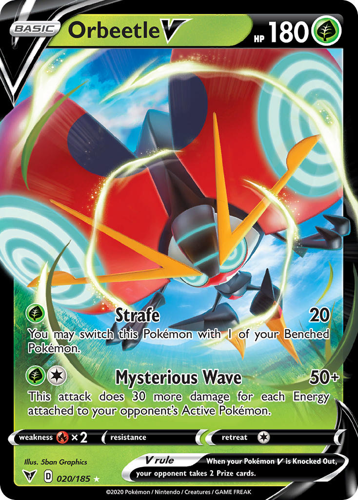 Orbeetle V (020/185) [Sword & Shield: Vivid Voltage] | Galactic Gamez