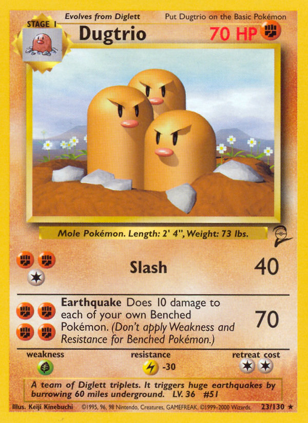 Dugtrio (23/130) [Base Set 2] | Galactic Gamez