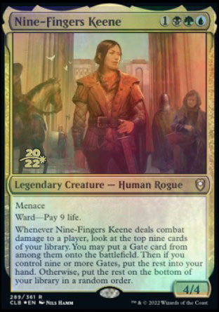 Nine-Fingers Keene [Commander Legends: Battle for Baldur's Gate Prerelease Promos] | Galactic Gamez