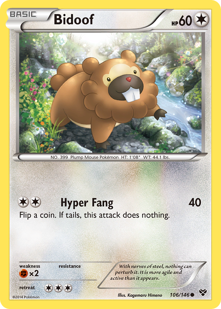 Bidoof (106/146) [XY: Base Set] | Galactic Gamez