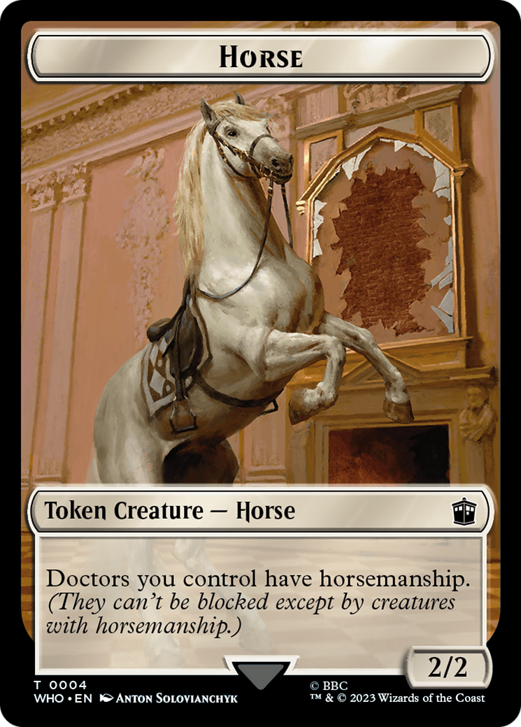 Horse // Clue (0022) Double-Sided Token [Doctor Who Tokens] | Galactic Gamez