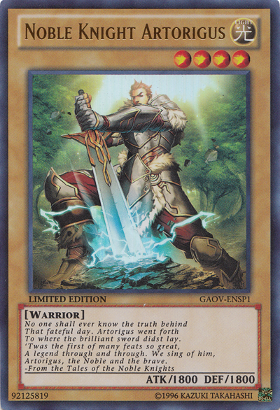 Noble Knight Artorigus (GAOV-ENSP1) [GAOV-ENSP1] Ultra Rare | Galactic Gamez