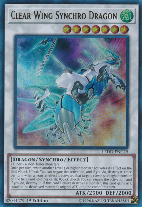 Clear Wing Synchro Dragon [LEDD-ENC29] Ultra Rare | Galactic Gamez