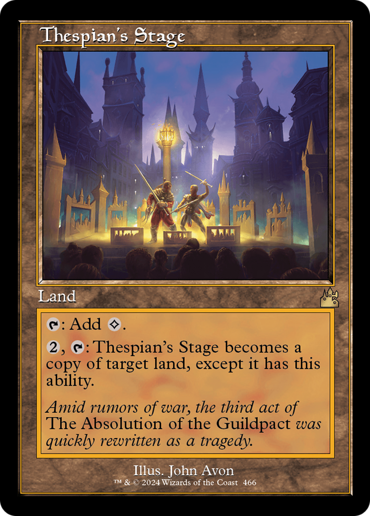 Thespian's Stage (Retro Frame) [Ravnica Remastered] | Galactic Gamez