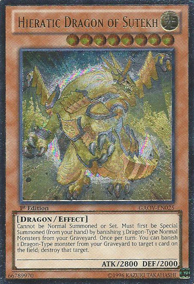 Hieratic Dragon of Sutekh (UTR) [GAOV-EN025] Ultimate Rare | Galactic Gamez