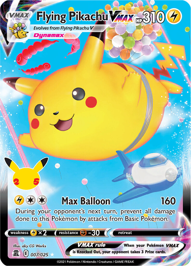 Flying Pikachu VMAX (007/025) [Celebrations: 25th Anniversary] | Galactic Gamez