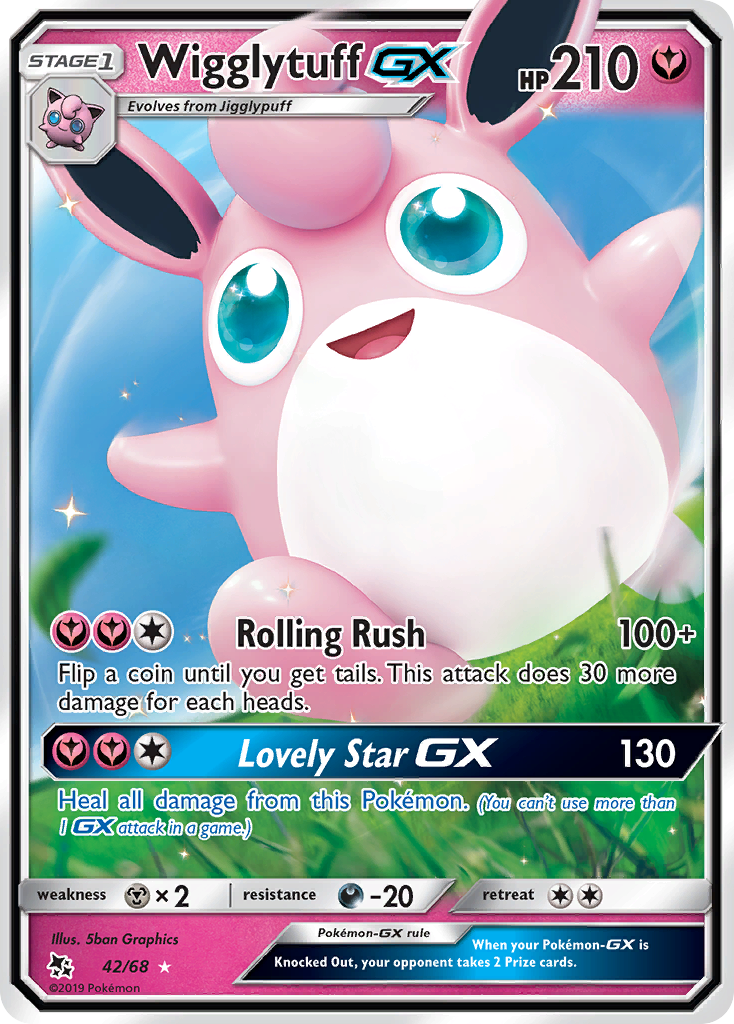 Wigglytuff GX (42/68) [Sun & Moon: Hidden Fates] | Galactic Gamez