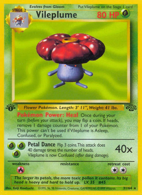 Vileplume (31/64) [Jungle 1st Edition] | Galactic Gamez