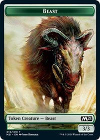 Beast // Knight Double-sided Token [Core Set 2021 Tokens] | Galactic Gamez