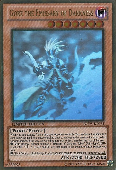 Gorz the Emissary of Darkness [GLD5-EN024] Ghost/Gold Rare | Galactic Gamez