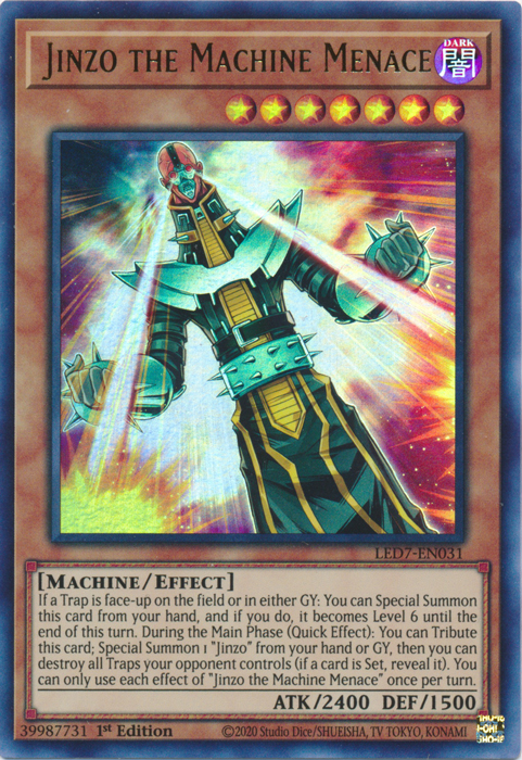 Jinzo the Machine Menace [LED7-EN031] Ultra Rare | Galactic Gamez