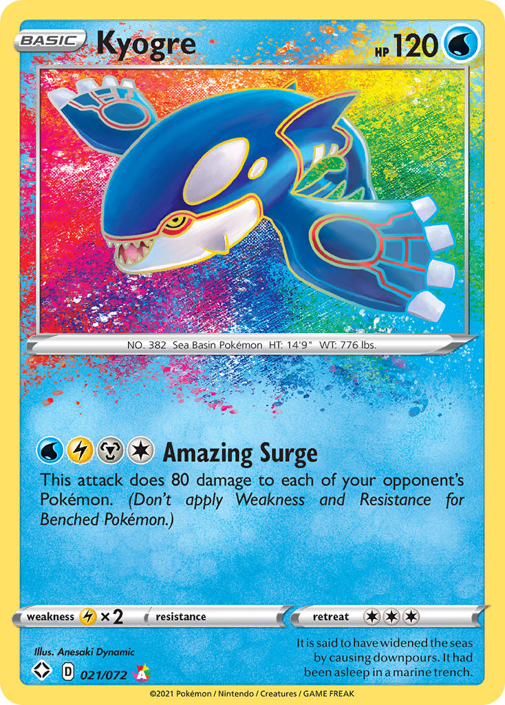 Kyogre (021/072) [Sword & Shield: Shining Fates] | Galactic Gamez