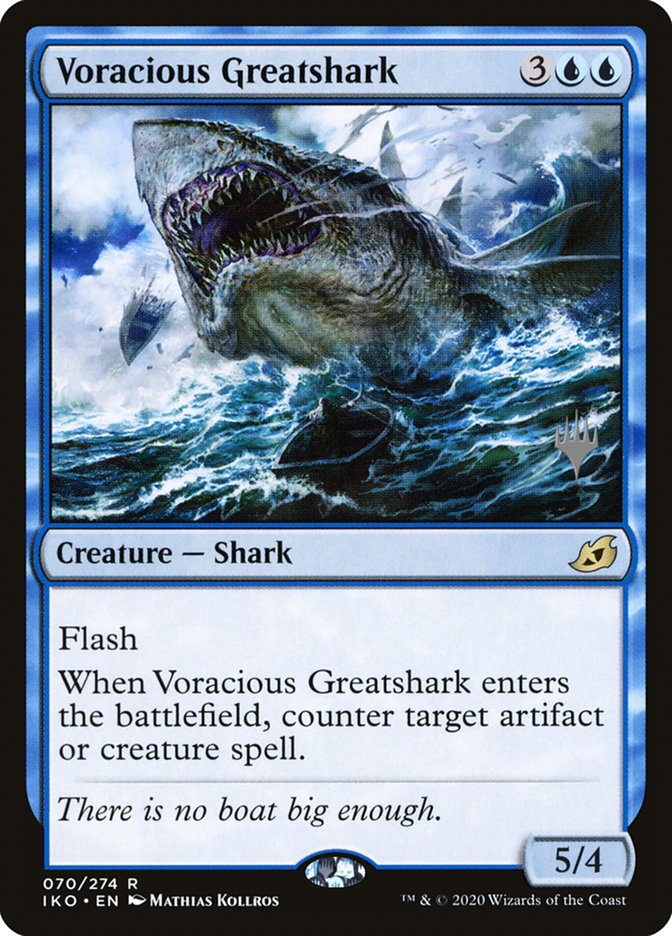 Voracious Greatshark (Promo Pack) [Ikoria: Lair of Behemoths Promos] | Galactic Gamez